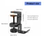 KIKIN Strong ABS Tai Nghe Đứng Kẹp Gắn Phù Hợp Với 6 Bảng Độ Dày Bàn 8cm