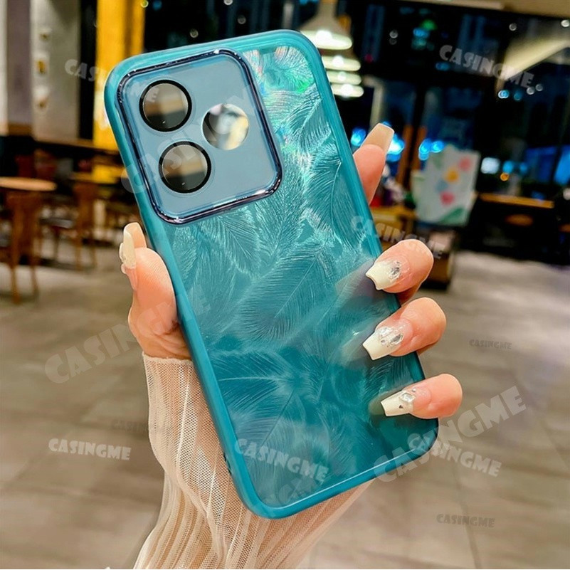 Realme Note 80 2026 Vỏ mềm silicon họa tiết lông vũ lấp lánh cho RealmeNote80 Realme Note80 Note 80 70 80x 5G 4G 2026 Vỏ điện thoại chống sốc Vỏ bảo vệ ống kính máy ảnh