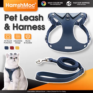 HamshMoc Chó Vest Dây Xích Bộ Thiết Kế Quý Ông Da Lộn Đệm Có Thể Điều Chỉnh Dây Đeo Khóa Nhanh Ngoài Trời