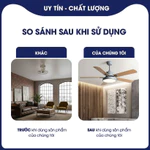 Quạt Trần Đèn Phong Cách Châu Mỹ Hiện Đại Mạnh Mẽ, Quạt Trần Đèn Cánh Gỗ Dễ Phối Nội Thất, Gió Mát Đều 106 — ảnh 4