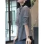 Áo sơ mi houndstooth cổ đứng dành cho nữ - Tay dài, dáng ôm, phù hợp thu đông