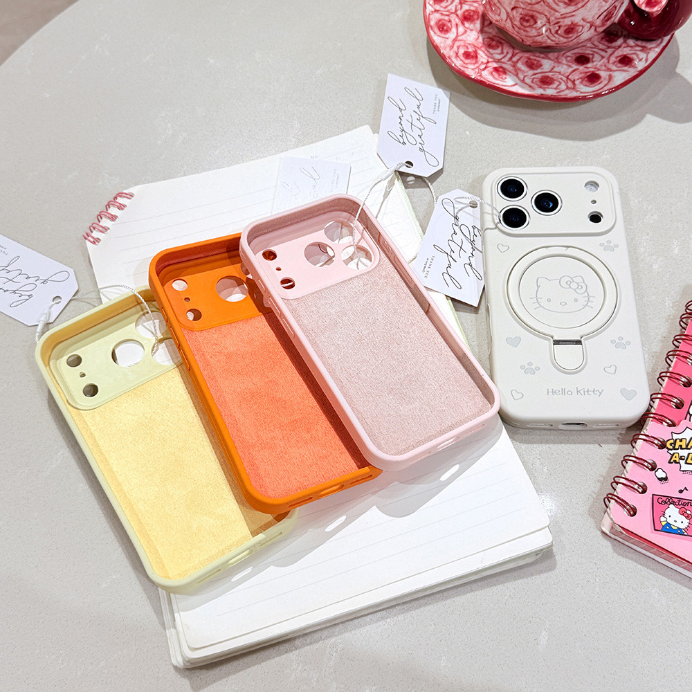 Từ Giá Đỡ Dòng Mèo Avatar Mèo Móng Vuốt Silicon Lỏng Ốp Lưng Điện Thoại iPhone 17 Pro Max 16 15 14 13 12 11 Vỏ Bảo Vệ Chống Sốc