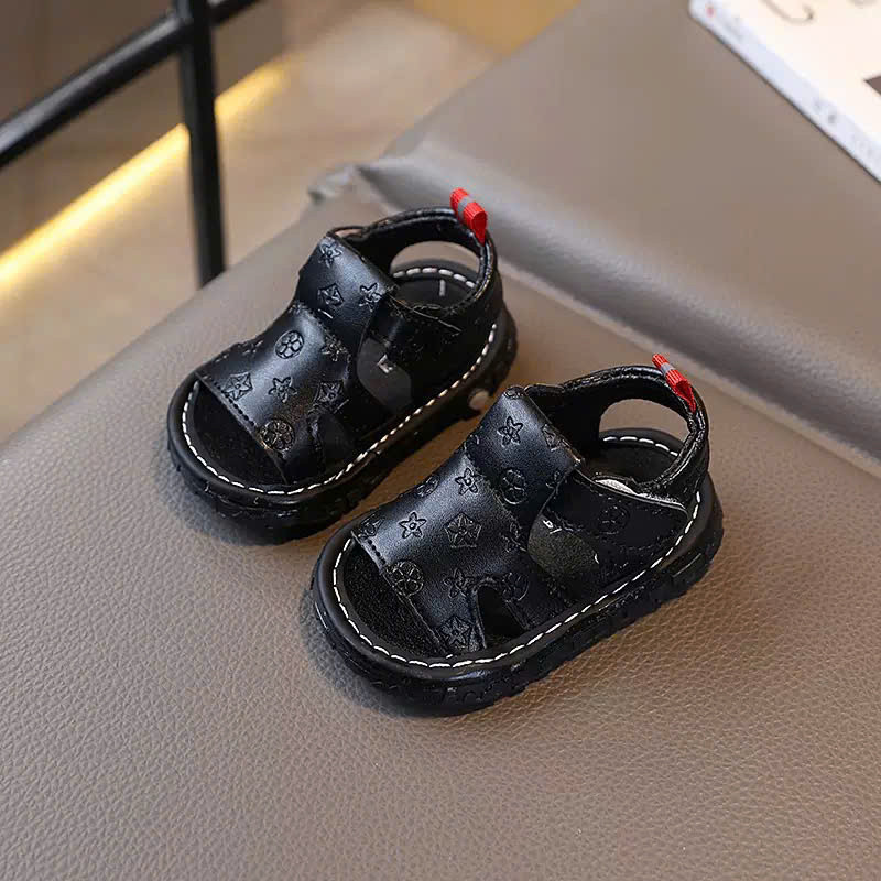 ( hàng sẵn ) sandal bé gái - dép rọ tập đi cho bé trai nhẹ có còi bíp bíp tít tít chống trượt từ 6m C37 ( có video )
