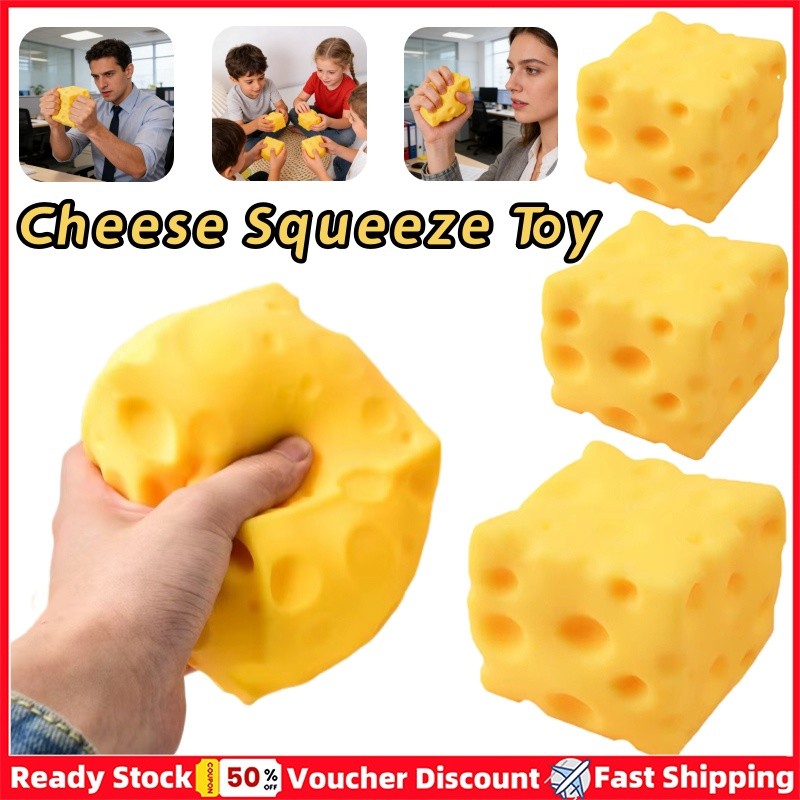3 Đồ chơi bóp phô mai vuông thực tế Giảm căng thẳng Đồ chơi thần tài cảm giác Đồ chơi giải nén chống lo âu cho văn phòng & trường học Quà tặng Squishy cho trẻ em