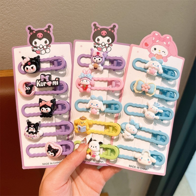 Kẹp tóc hoạt hình, phụ kiện tóc bé gái, kẹp tóc trẻ em dễ thương không làm tổn thương tóc