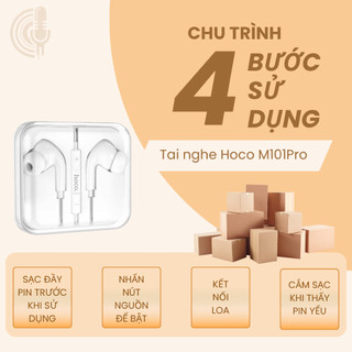 Tai nghe có dây Hoco M101 Pro âm thanh rõ nét, đeo êm tai, dùng bền lâu dài 2026