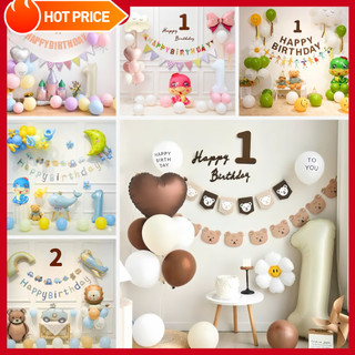 ( Deal hời) Set bóng trang trí sinh nhật thôi nôi cho bé trai bé gái chọn theo tuổi bé DF28