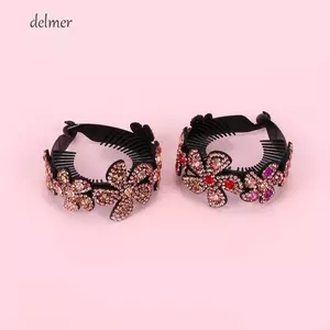 DELMER Barrettes Nữ Barrettes Dễ Thương Barrettes Phụ Kiện Hoa Twistclip Hairclaw