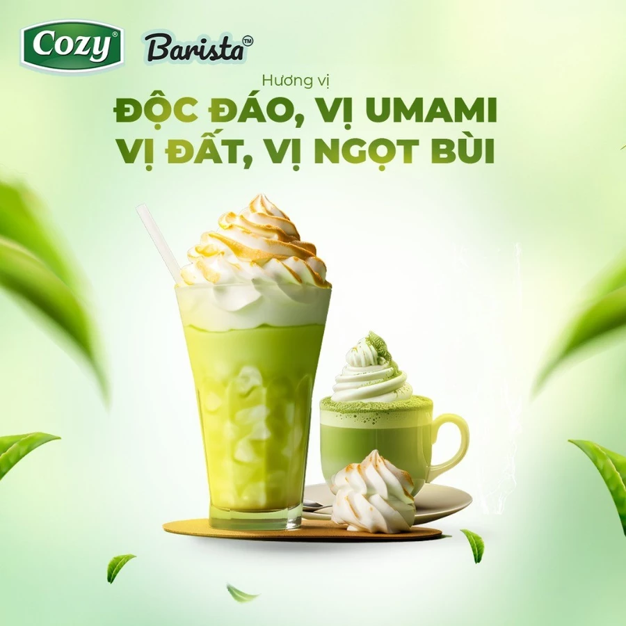 Bột Matcha Cozy, Bột Trà Xanh 100gr Pha Latte Trà Sữa, Matcha Làm Bánh Kẹo Nougat