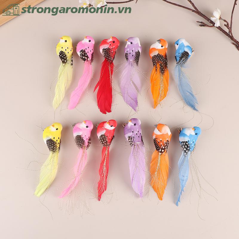 ST Xốp Mô Phỏng Lông Chim Mô Hình DIY Cưới Trang Trí Sân Vườn Nhà (60-100 Cái) ST