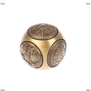 [NA] Sáu mặt Bốn phước lành Lu Money Fidget Spinner Đồng thau Giảm căng thẳng Khối đàn áp Bóng Fidget Đồ chơi thủ công MỚI