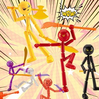 Joint People Runaway Stickman Lắp ráp di chuyển nhiều loại khối xây dựng sáng tạo Người bán buôn búp bê