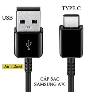 Dây Cáp sạc USB sang Type C dùng cho SamSung A70 và các thiết bị khác cổng sạc Type C - Hàng sẵn kho