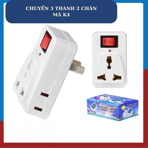 Phích cắm chuyển đổi đa năng MY-K4 1 ra 3, có công tắc, có đèn báo-TOOLIX