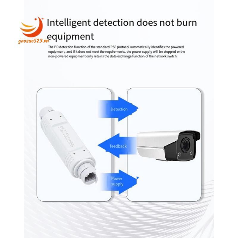 [gaozuo523.vn] Bộ mở rộng mạng lặp lại POE 1 trong 1 bằng nhựa chống nước Bộ mở rộng 250M Đầu ra 1 trong 2 Công tắc Poe 48V IEEE 802.3Af