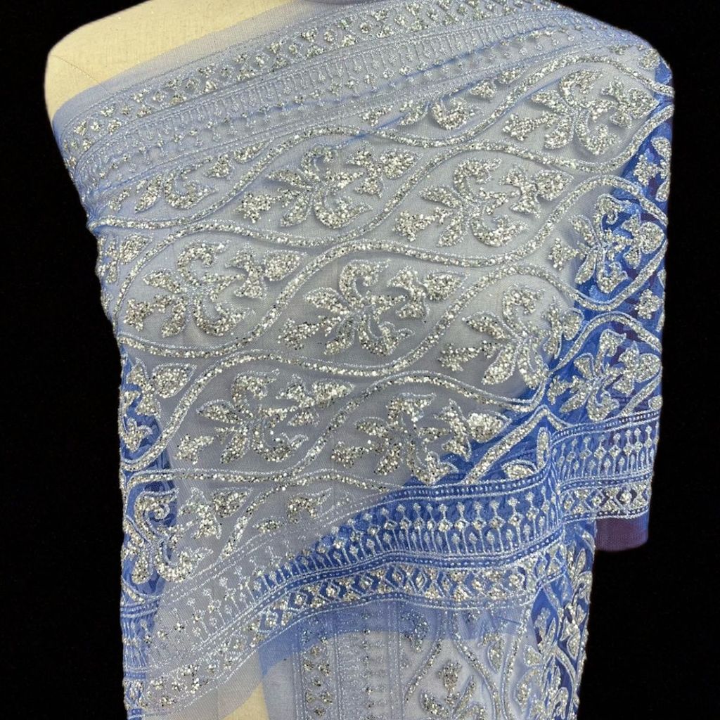 Lưới sequin phong cách nữ, phù hợp làm áo dài dân tộc hoặc khăn choàng