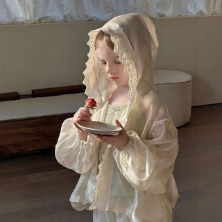 Áo chống nắng cho bé gái - Áo khoác ren mỏng nhẹ thoáng khí cardigan dễ thương phong cách công chúa