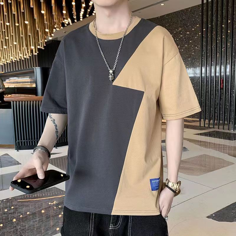 Áo thun nam ngắn tay, mùa hè 2026 thương hiệu hợp thời trang mới, quần áo nam nửa tay lụa băng dáng rộng