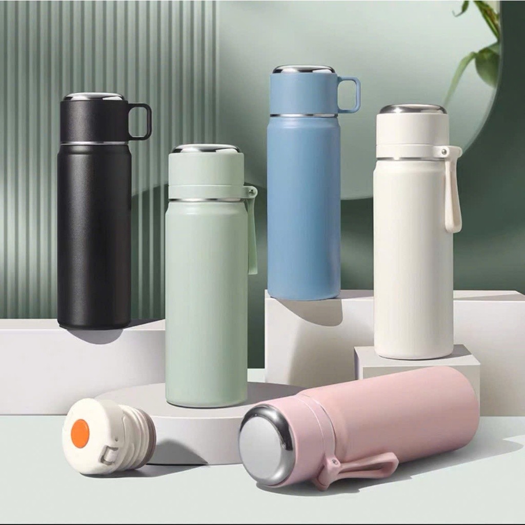 Bình Giữ Nhiệt 4 Lớp Chất Liệu Inox 316 Giữ Nhiệt Tới 12h Dung Tích 500ml Có Quai Cầm Tiện Lợi