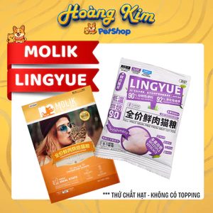 Hạt chó mèo Molik & LingYue 40g hạt dùng thử, túi tiện lợi, sample, hỗ trợ tiêu hóa, mọi lưá tuổi