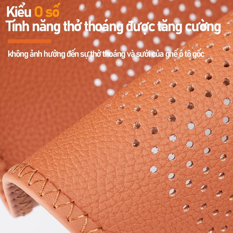 Đệm ghế ô tô da giả thoáng khí không trượt dễ lau sạch chống bẩn kháng mòn lót ghế xe hơi nhiều màu sắc
