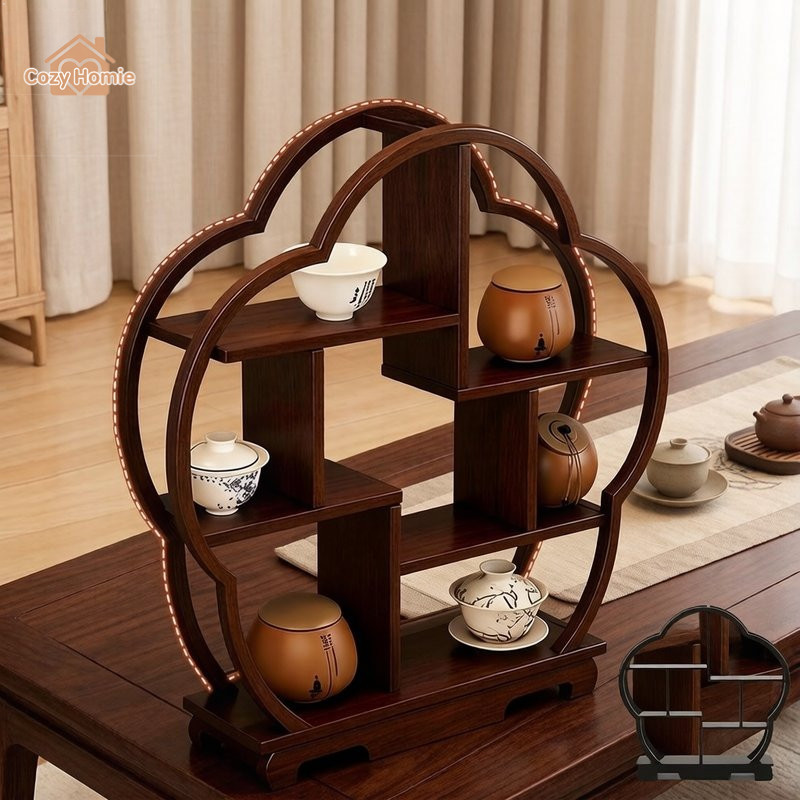 Kệ hoa mai nhựa giả gỗ nhiều ngăn chống thấm nước chắc chắn dễ lau chùi trưng bày cưới nội thất