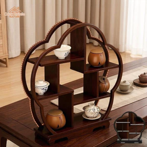 Kệ hoa mai nhựa giả gỗ nhiều ngăn chống thấm nước chắc chắn dễ lau chùi trưng bày cưới nội thất