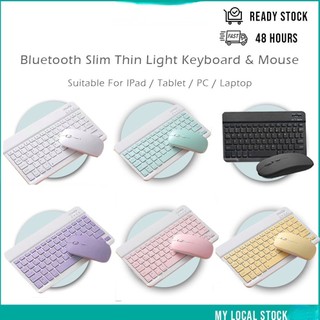 Bộ Chuột Bàn Phím Bluetooth Slim 10 inch Không Dây Tối Giản Cho Ipad / Máy Tính Bảng Android / Laptop / PC
