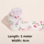 Ruy băng Satin SMILE, Ruy băng voan dài 1 / 3 cuộn 5m, Tiệc sinh ra 4cm viền mờ thủ công thủ công Ruy băng lụa DIY Trang trí