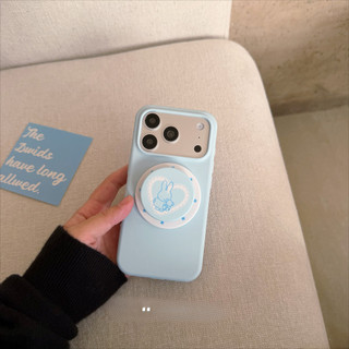 Miffy with a Heart pattern stand Protection Case cho iPhone 11 12pro 13promax 15pro 15promax 14promax 14promax 14 pro 16 pro max 16 plus 17 17 pro 17 pro max chain silicon bảo vệ