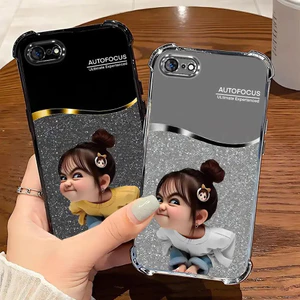 Ốp TPU trong suốt cho iPhone 8 nữ, thiết kế mới, giá hợp lý, bền, chống rơi trượt, hạn chế vân tay