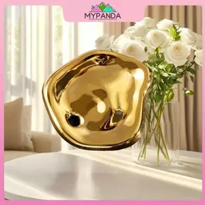 MYPANDA 2025 - Trâm Cài Tóc Tròn Phong Cách Hiện Đại, Kim Loại Vàng Bạc, Quà Tặng Sang Trọng