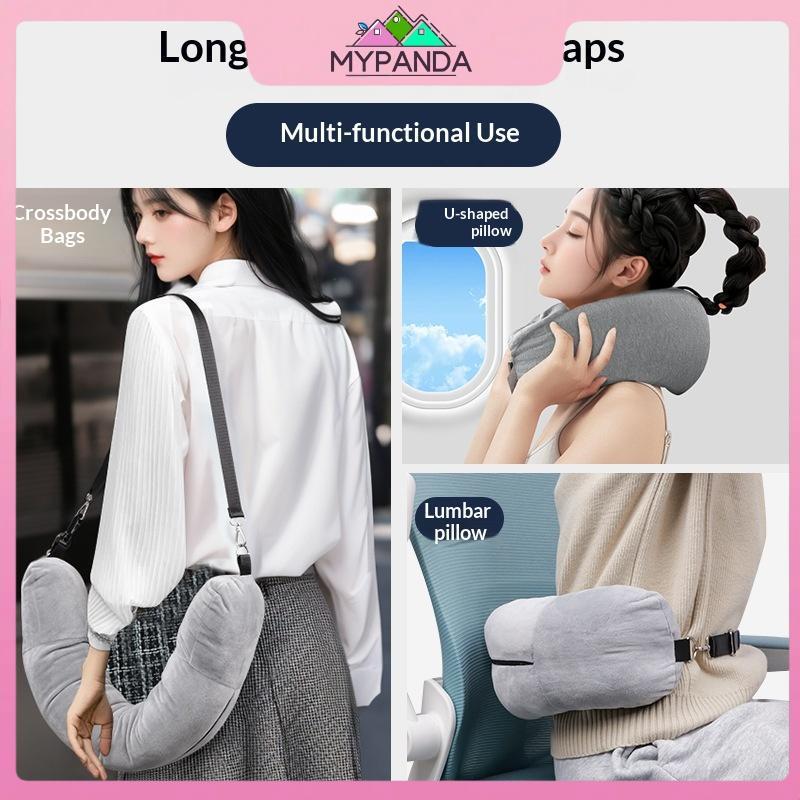 MYPANDA Travel Ne Gối Có Túi Bảo Quản Quần Áo Có Thể Lấp Đầy Vỏ Gối Hình Chữ U Lông Cừu Pha Lê Ne Gối Cho Du Lịch Máy Bay.