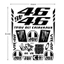 Skeleton Punisher Car Sticker Magic Claw Sticker 46AGV Star Dome Đường sắt Xe máy Trang trí xe hơi Giấy dán chống thấm phản quang