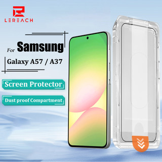 Lereach Kính cường lực bảo vệ màn hình cho Samsung Galaxy A57 A37 A56 A36 A55 A35 A27 A17 A26 A16 A07 A06 A05, Hộp chống bụi, Dán keo 1 giây, Phim kính cường lực
