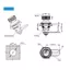 Khóa hộp phân phối BORAGETE, Khóa tủ tập tin Chrome hợp kim kẽm, Khóa phần cứng chốt RV đa năng vận hành ngón tay cái chuyên nghiệp