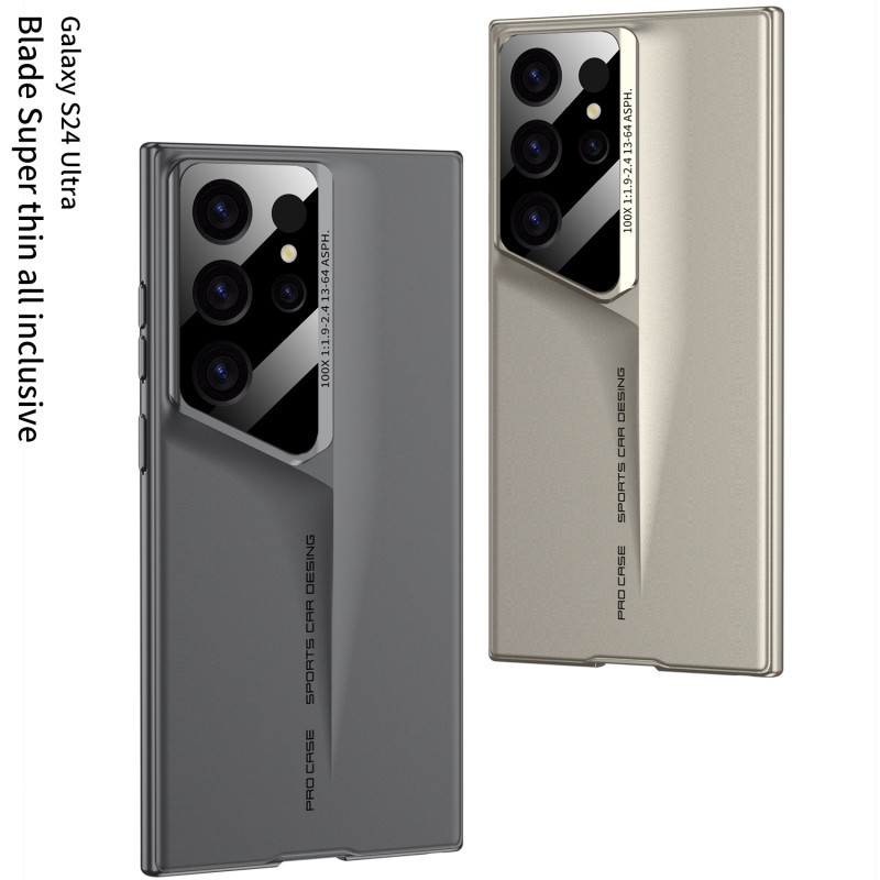 MIimi Dành Cho Samsung Galaxy S24 S23 S22 Ultra GKK Da Trơn Siêu Mỏng Chống Sốc Vỏ Điện Thoại PU Bảo Vệ Ống Kính Mặt Sau Vỏ