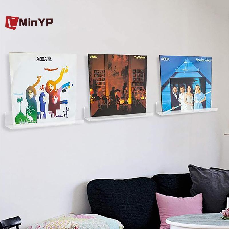 CMinYP Trong Suốt Vinyl Ghi Kệ Treo Tường Giá Đỡ Treo Tường Acrylic Album Ghi Giá Đỡ Hiển Thị LP Hàng Ngày Của Bạn Để Trang Trí Nhà Cửa Vinh Quang