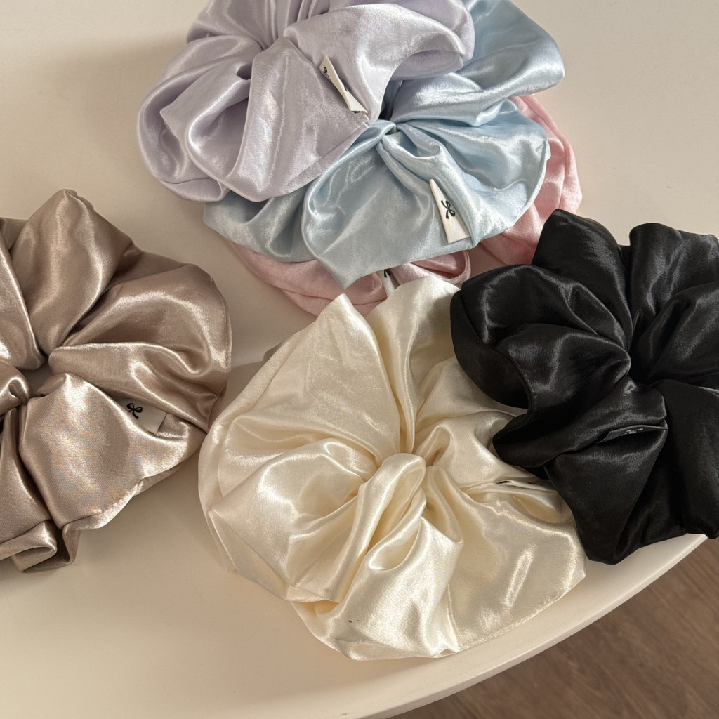 Dây buộc tóc bằng vải đuôi ngựa Satin Hàn Quốc