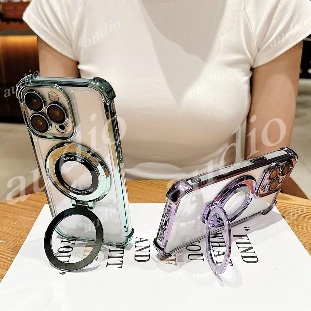 Ốp điện thoại trong suốt mạ bốn góc Samsung A57 5G có giá đỡ cho Samsung Galaxy A57 A37 A27 A17 GalaxyA57 5G 4G Vỏ silicon mềm chống sốc cho SamsungA57 5G