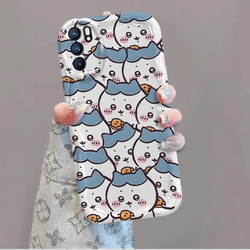 Ốp Silicon Hoạt Hình Cho OPPO A16 A16S A16K 3D Bé Gái Vỏ Điện Thoại Mềm Chiikawa Ốp Lưng Chống Sốc