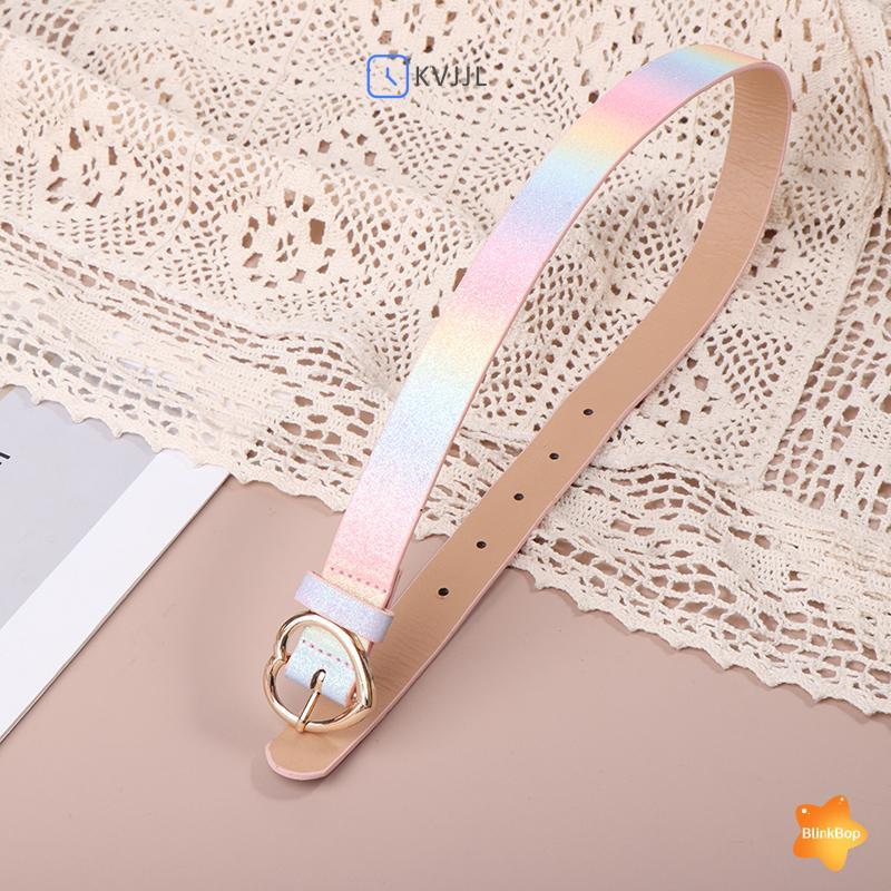 Thắt lưng trẻ em bé gái PU nhiều màu, đầm công chúa, quần jean, trái tim tình yêu