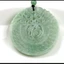 Dây chuyền hai mặt jadeite phong cách mới, phù hợp nam nữ, họa tiết rồng Fu nhân vật