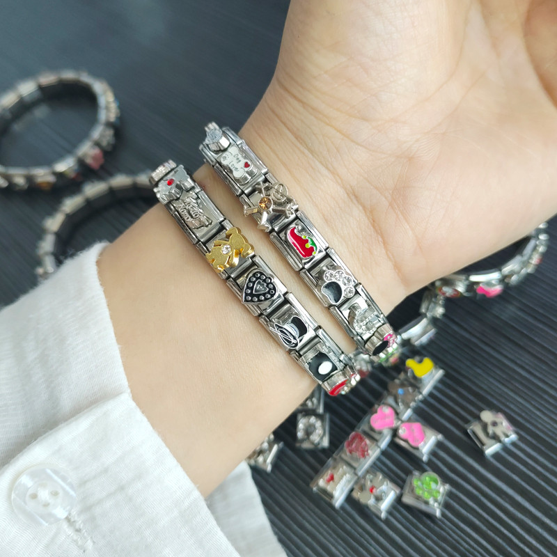 Vòng tay Ý steel không gỉ quyến rũ, mặt dây chuyền đẹp mắt - Quà tặng hoàn hảo cho gia đình