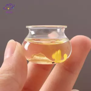 HFTOY Nhà Búp Bê Nhựa Mini Cá Vàng Bể Búp Bê Nhà Trang Trí Nhà Cửa Đồ Chơi Mô Hình Bể Cá Thu Nhỏ ~