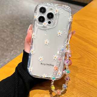 Ốp Lưng Cho OPPO Reno 15 14 13 12 11 Pro 15F 14F 13F 12F 11F 5G 8T Vỏ Bướm Hoa Có Dây Đeo Cổ Tay Dây Xích Dễ Thương Mềm Bảo Vệ Camera TPU Trong Suốt