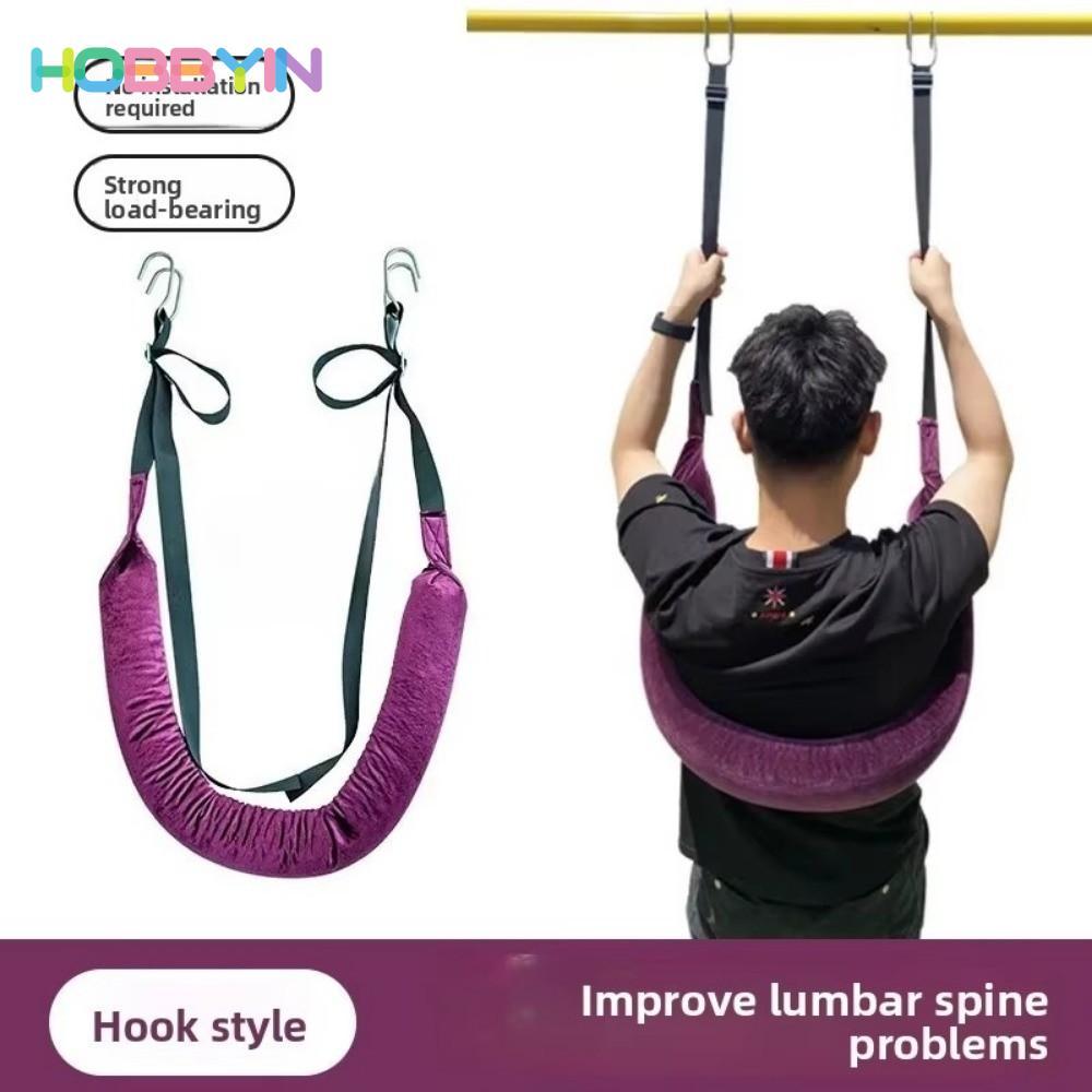 Đai phụ trợ đĩa HOBBYIN, Đai kéo treo hỗ trợ thắt lưng, Thiết bị kéo dài thắt lưng tiện dụng di động Thắt lưng co giãn cột sống Thiết bị vừa vặn tại nhà