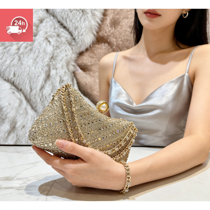 Dây chuyền kim cương vàng thời trang dành cho nữ tiệc tối đa năng Ly hợp