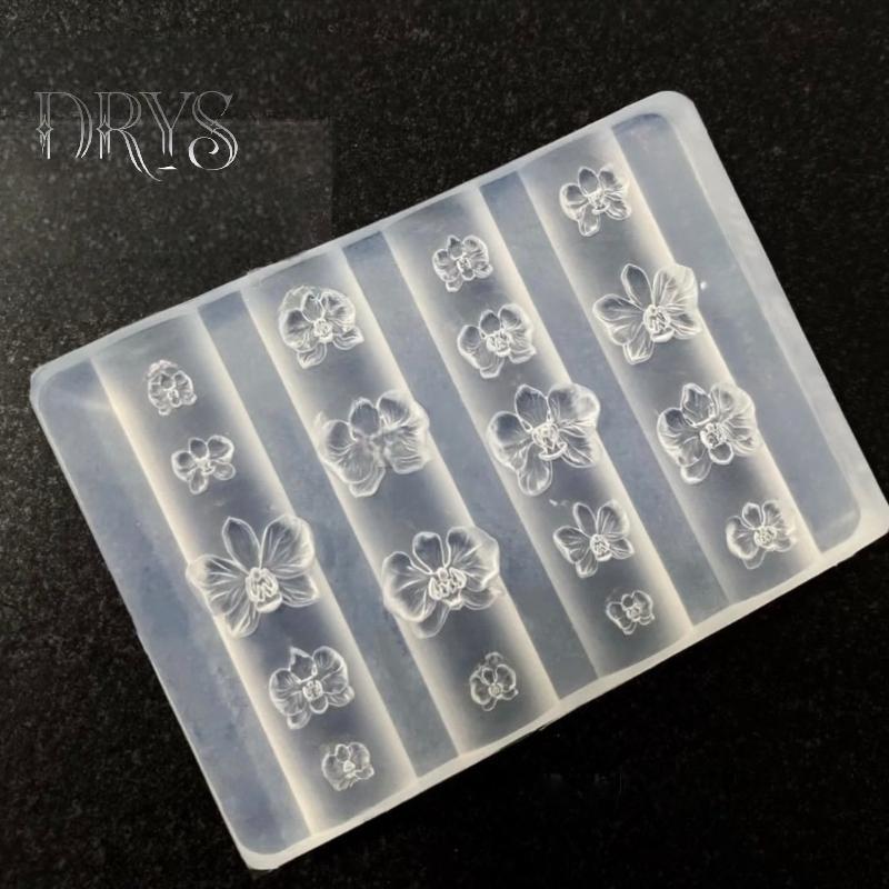 (TFT) 3D Phalaenopsis Hoa Khuôn Làm Móng Tay Silicon DIY Bướm Ngọt Hoa Lan Thiết Kế Móng Tay Mẫu Khắc Móng Tay Nghệ Thuật Khuôn Dụng Cụ MỚI