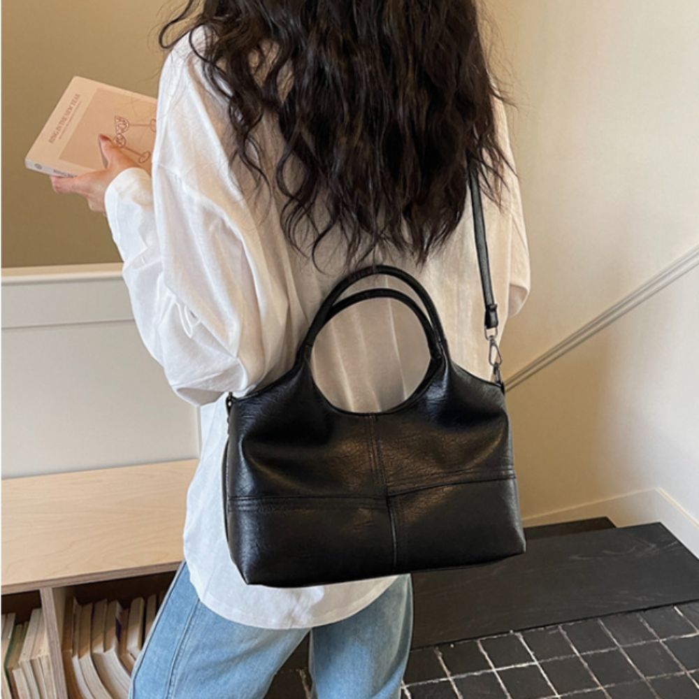 Túi đeo chéo HOBBYIN, Túi xách nhiều ngăn thanh lịch, Túi Tote công suất lớn bằng da mềm cổ điển Sử dụng hàng ngày